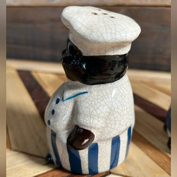 Vintage Aunt Jemima and Uncle Moses Salt Pepper Shakers Black Americana Chef - Picture 12 of 16